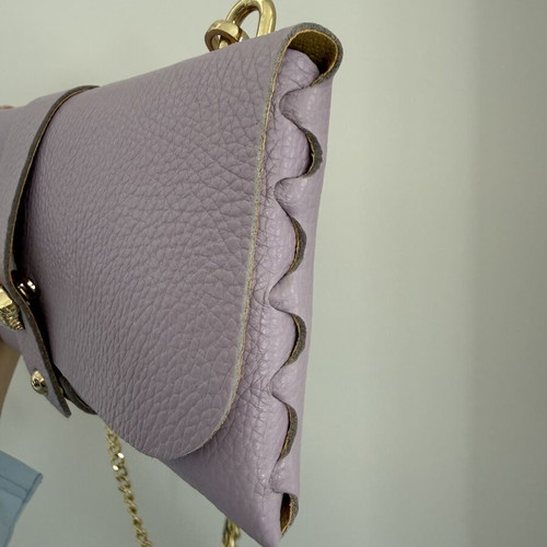 Leather shoulder bag Made In Italia new, purple