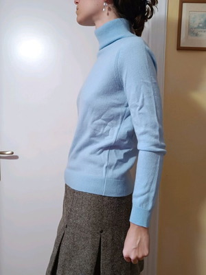 Mango cashmere turtleneck turquoise new, size small