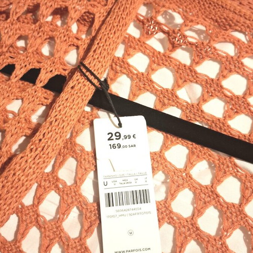 Parfois orange knitted maxi cardigan size XL new disco style