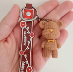Keychain with teddy bear figure used