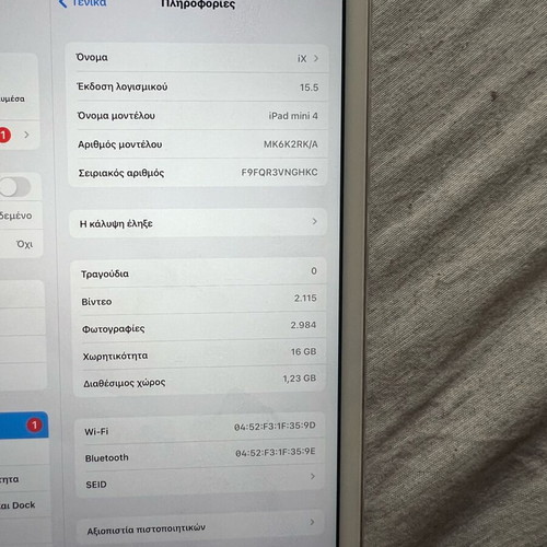 iPad 4 mini like new, fully functional and barely used