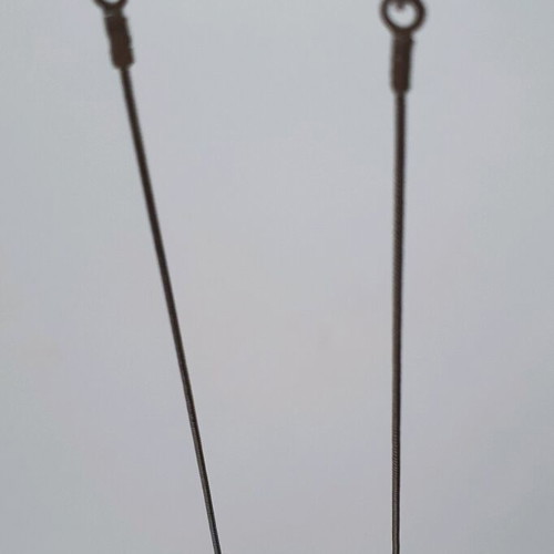 Long dangle earrings with bead