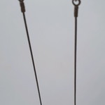 Long dangle earrings with bead