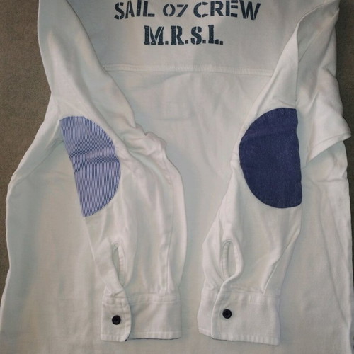 Marasil long-sleeve polo shirt white like new, size 140 cm