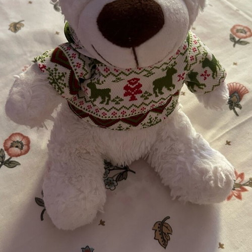 Suki stuffed bear with removable hood like new