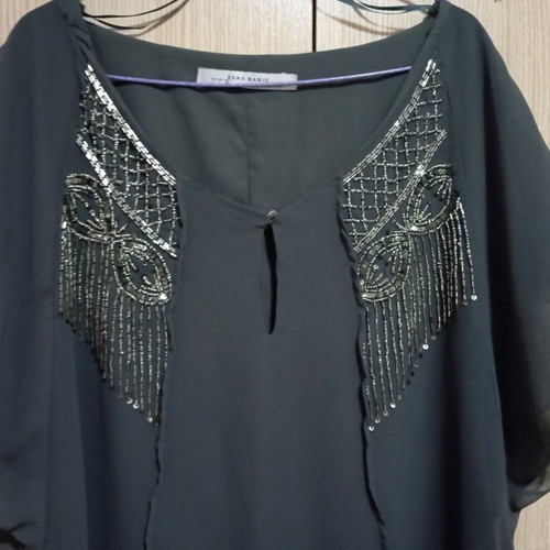 Zara women's blouse like new, grey, size L