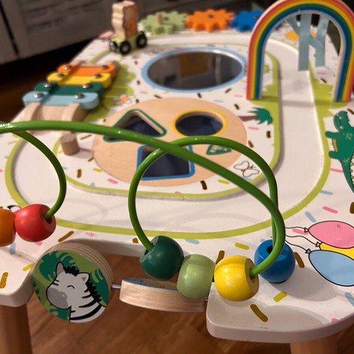 Wooden activity table used