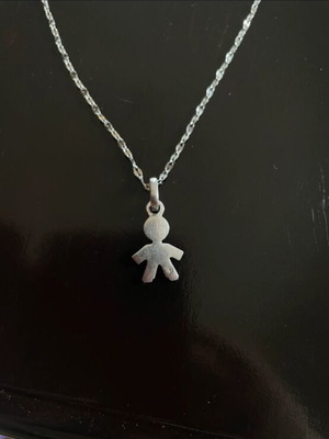 Silver 925 pendant like new with steel chain