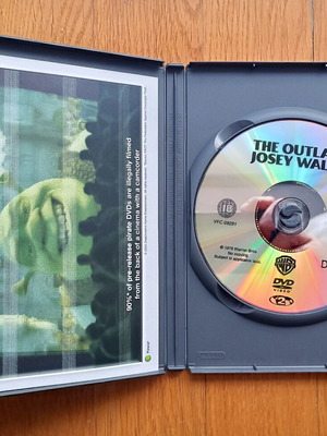 The Outlaw Josey Wales DVD μεταχειρισμένο, δράμα περιπέτεια χωρίς υπότιτλους