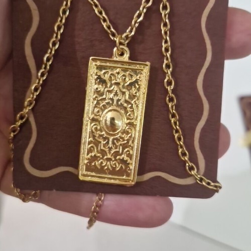 El Verano Necklace new, gold plated vintage Arabic style
