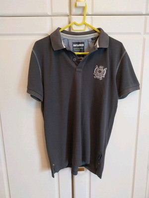 Navy & Green polo shirt like new, gray, size M