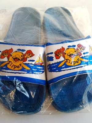 Children's beach slippers decade 80s new, sealed