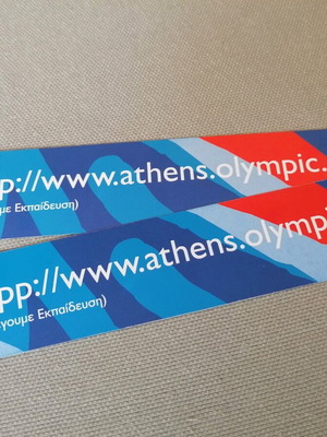 Athens 2004 Olympic Games Bookmarks like new, set of 2