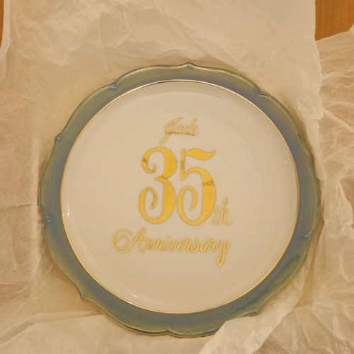 Decorative 35th anniversary plate new