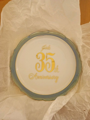 Decorative 35th anniversary plate new
