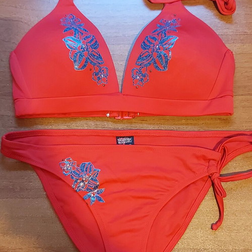 Seaside Beachwear red bikini set, medium