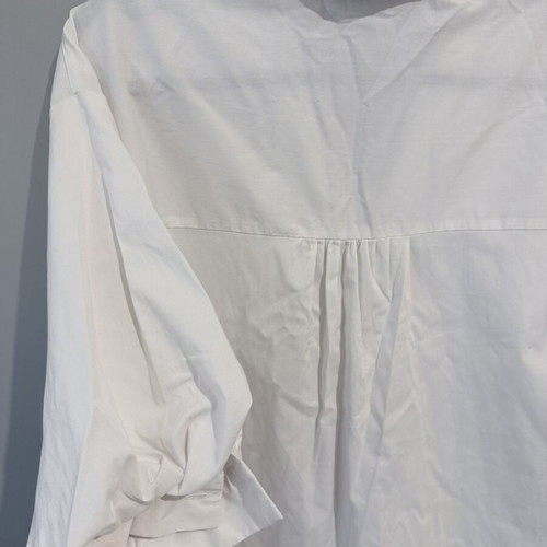 White Pink Woman shirt with balloon sleeves like new, size M