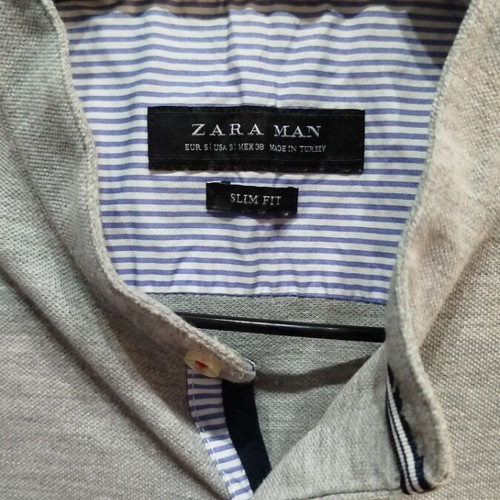 ZARA slim fit grey shirt S like new, stretch fabric