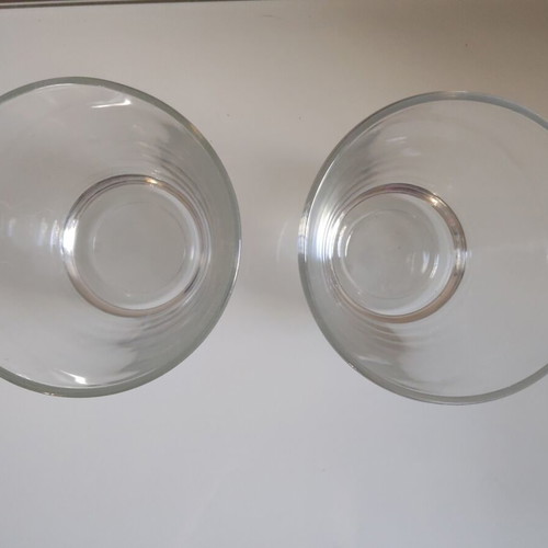 Set of 2 small glass jars like new, 8cm