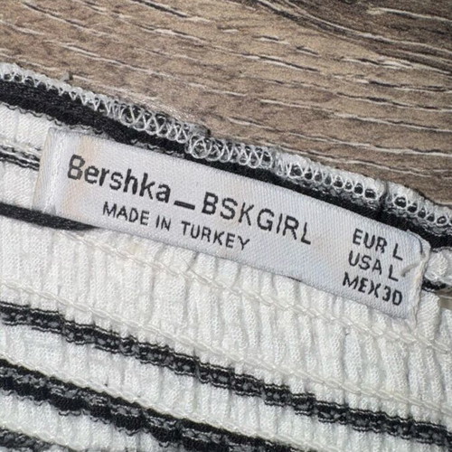 Bershka one-piece shorts used, size L, black and white
