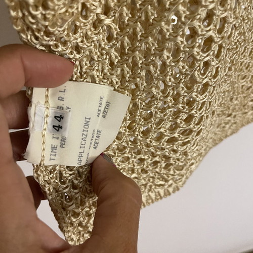 Knitted blouse with sequins used, size M