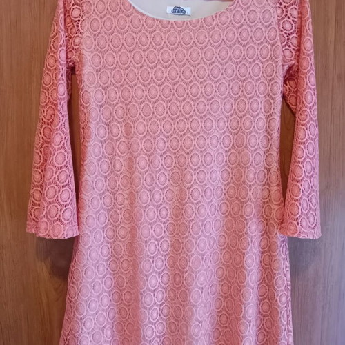 Women's dress new, orange and beige, size S