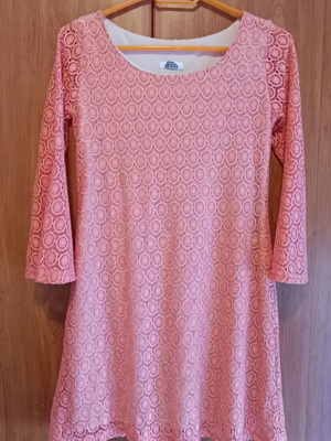 Women's dress new, orange and beige, size S