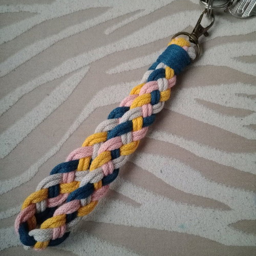 Macrame multicolor keychain like new