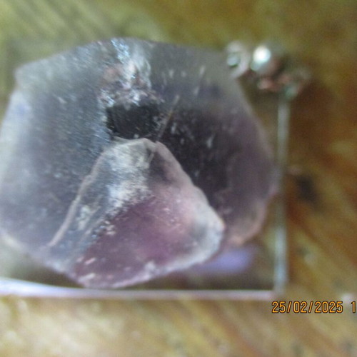 Purple Fantom Fluorite mineral new, double crystallization, size 3 cm
