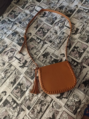 Crossbody bag Jenny Fairy like new, brown with decorative tassel