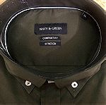  NAVY & GREEN ανδρικο πουκαμισο comfort fit XL