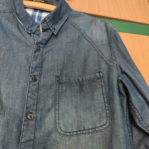 X-Three men's denim shirt like new, blue, size L