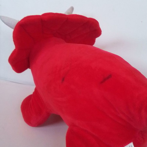 Plush Triceratops dinosaur used, length 60 cm