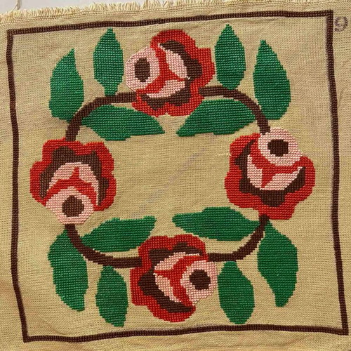 Handmade embroidery used, 0.33x0.32 m