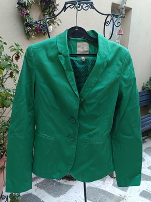 Pink Woman spring jacket green size S/M like new
