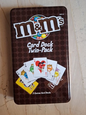 M&M's τράπουλες σαν καινούργιο, μεταλλικό κουτί με 2 τράπουλες