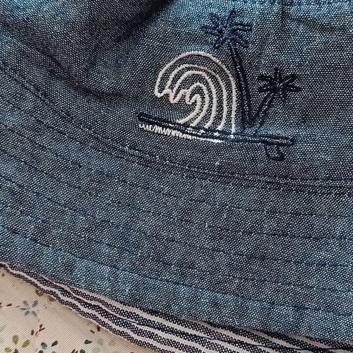 Bucket hat Orchestra blue denim 44cm, new