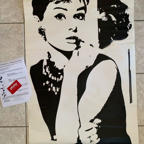 Audrey Hepburn Large Black Vinyl Wall Sticker new