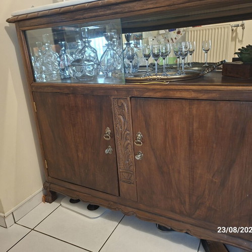 Restored 1950s buffet with marble top
