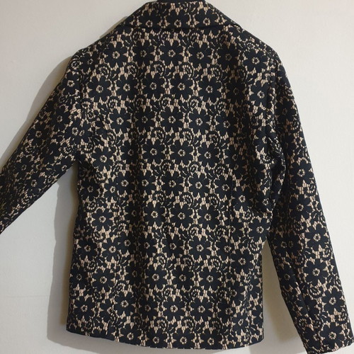 Vintage handmade women's blazer nude/black L new