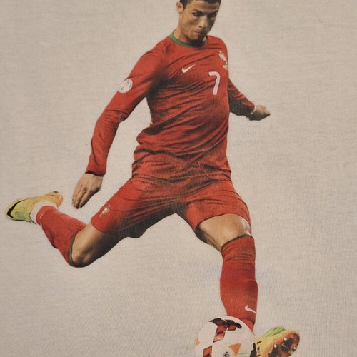 Makó T-shirt like new, white with Ronaldo print and number 7