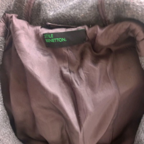 Benetton coat gray new, very warm, size M