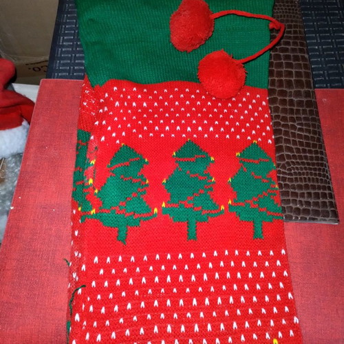 Wool Christmas stocking new, festive decorative