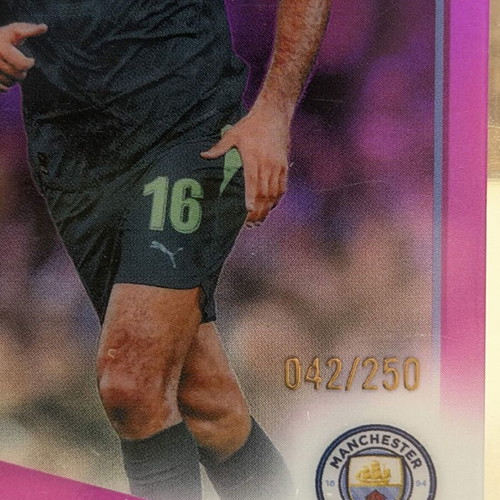 2026 Topps Chrome UCC Soccer Rodri True Pink Refractor card