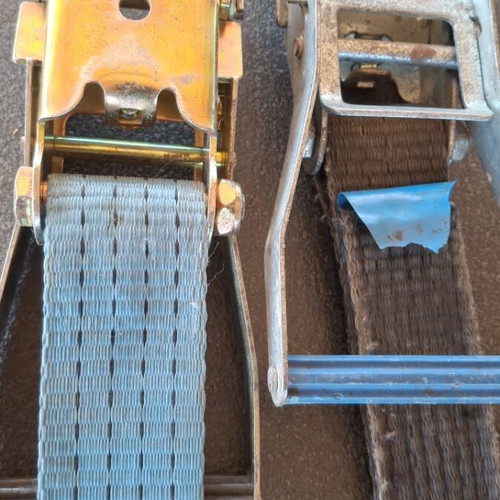 Ratchet straps used, set of 4 without straps