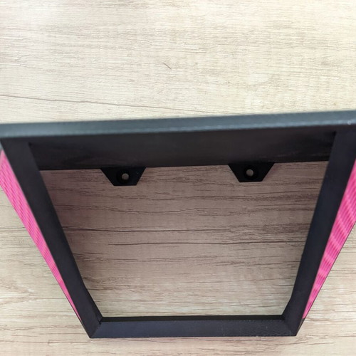 Honeycomb wall shelf new, black with pink sides, PLA material