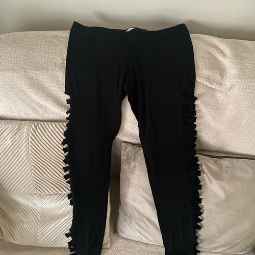 Velour tracksuit with sequins and 2 cotton leggings used