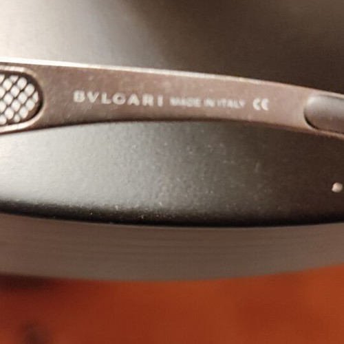 Bvlgari 550 103/8G Vintage Y2K Sunglasses Mask Like New Blue Silver