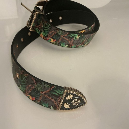 Belt with Parrot Pattern new, multicolored, size 115