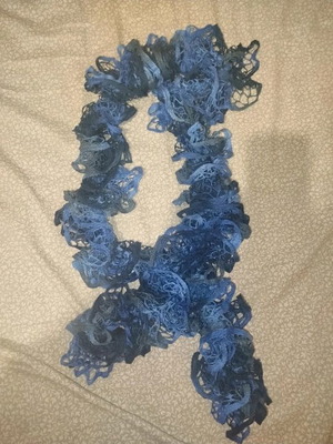 Handmade scarf like new, blue